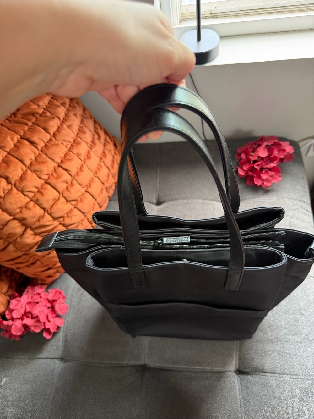 BEIS Commuter Tote Bag in Black - Picture 5 of 13